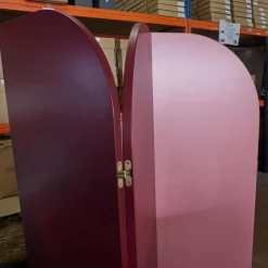 Schönbuch Regale|Paravent Lola Mit 3 Paneelen Lack Weinrot 40 Dunkelrot Und Flamingo Pink 38 Rosa