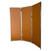 B&B Italia Vitrinen & Highboards|Paravent Quiet Lines Leder Gamma 370 Terra Braun Gestell Nickel Bronzefarben Lackiert