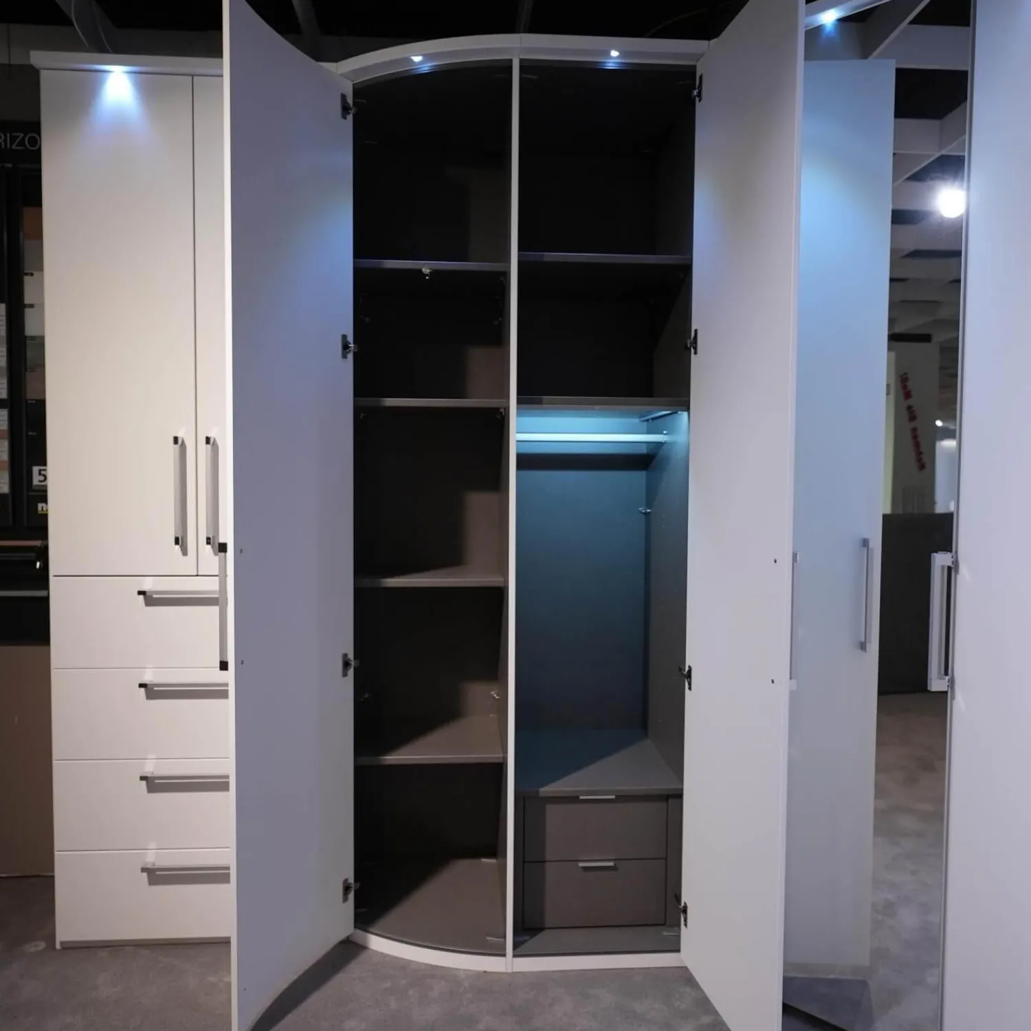 Nolte Kleiderschränke|Planungsschrank Horizont Polarweiß Mit Beleuchtung