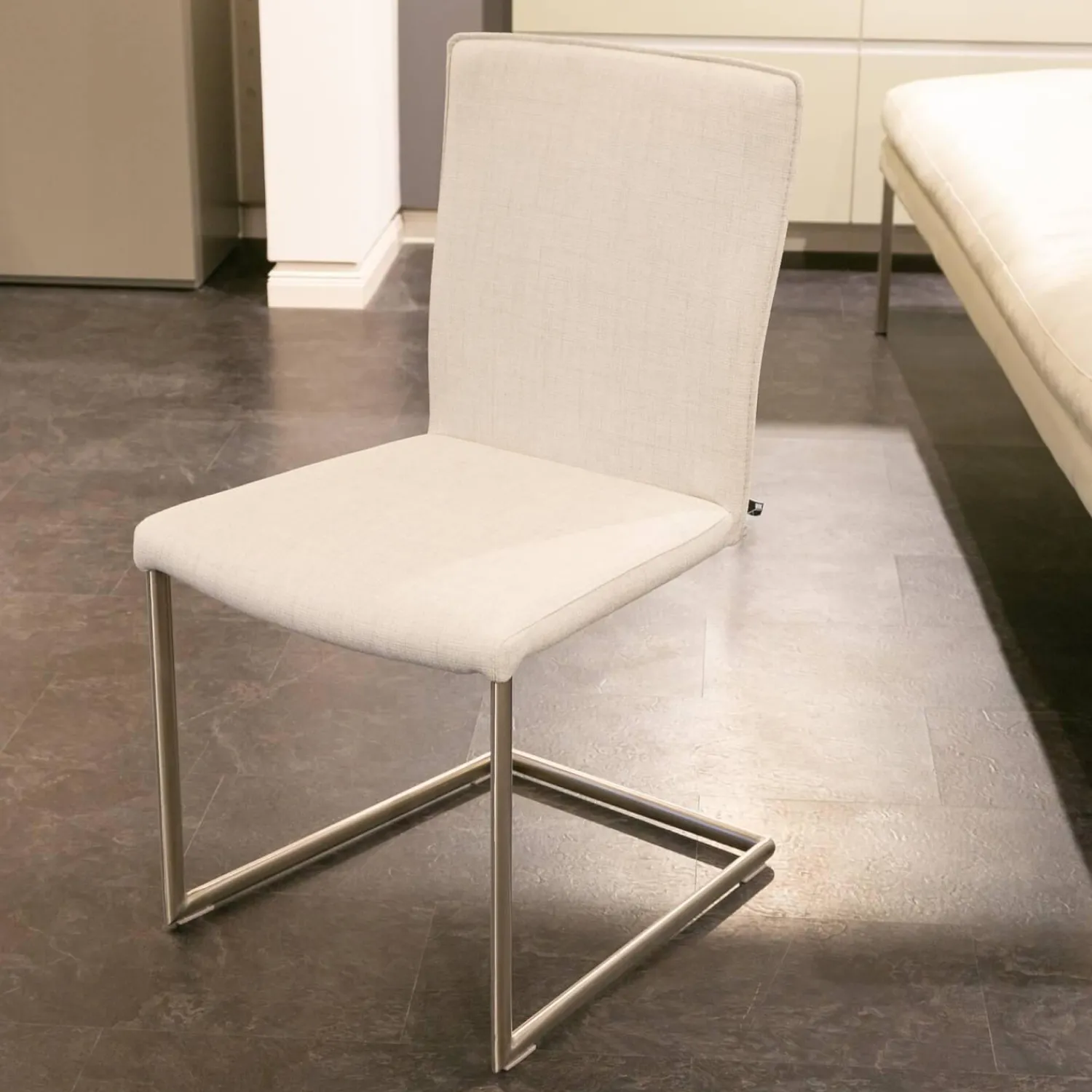 WK Wohnen Stuhlsets|Polsterbank Mit Sessel Und 3 Stühlen Leder Toledo Perle Weiß Creme