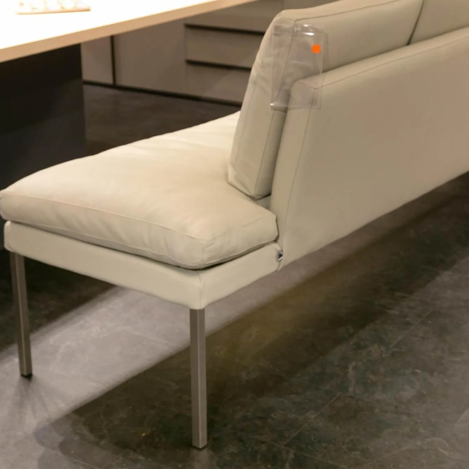 WK Wohnen Stuhlsets|Polsterbank Mit Sessel Und 3 Stühlen Leder Toledo Perle Weiß Creme