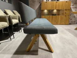 Team 7 Bänke|Polsterbank Yps BYS 21 PO R Stoff Canvas 734 Grau Gestell Eiche Naturöl 2407