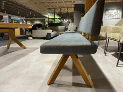 Team 7 Bänke|Polsterbank Yps BYS 21 PO R Stoff Canvas 734 Grau Gestell Eiche Naturöl 2407