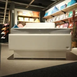 RUF Betten Polsterbetten|Polsterbett Composium 800 Stoff 06150 Weiß Creme Inklusive Matratze Und Vollautomatic