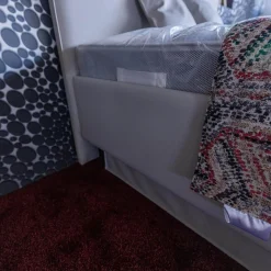 RUF Betten Polsterbetten|Polsterbett Composium Bezug Lederoptik Sand Grau Mit Matratze Und Kissen