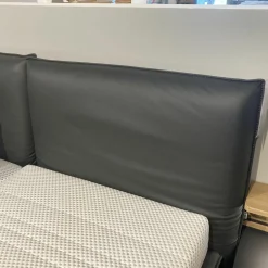 Musterring Polsterbetten|Polsterbett Drake Leder Anthrazit Fuß Metall Anthrazit Inklusive Matratzen