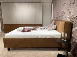 Eigene Herstellung Polsterbetten|Polsterbett Elisa In Boxspringoptik Wasserbüffelleder Coffee Braun ohne Lattenrost ohne Matratze