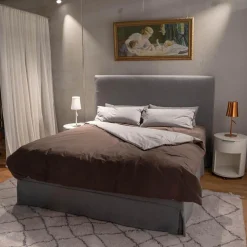 Schramm Polsterbetten|Polsterbett Grand Cru Cannes Inklusive 2 Divina Matratzen Stoff Knit-Art 1 Yanis-1840-Grau Gestell Aus Kiefermassivleimholz