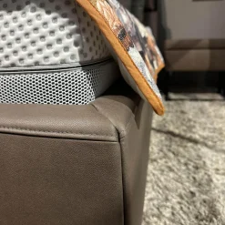 Hukla Polsterbetten|Polsterbett Heaven Leder Galero Nougat Braun Metallfuß Schwarz Inklusive Matratzen