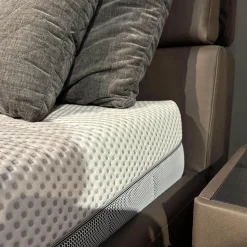 Hukla Polsterbetten|Polsterbett Heaven Leder Galero Nougat Braun Metallfuß Schwarz Inklusive Matratzen