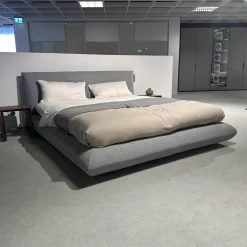 Interlübke Polsterbetten|Polsterbett Jalis Stoff Cor 8181 Silbergrau Grau Boxspringunterbau Inklusive Matratze von Schramm