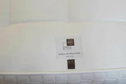 Treca Interiors Boxspringbetten|Polsterbett Kate Luxury 796 Gr D Grau Blockfuß Chrom mit 2 Matratzen