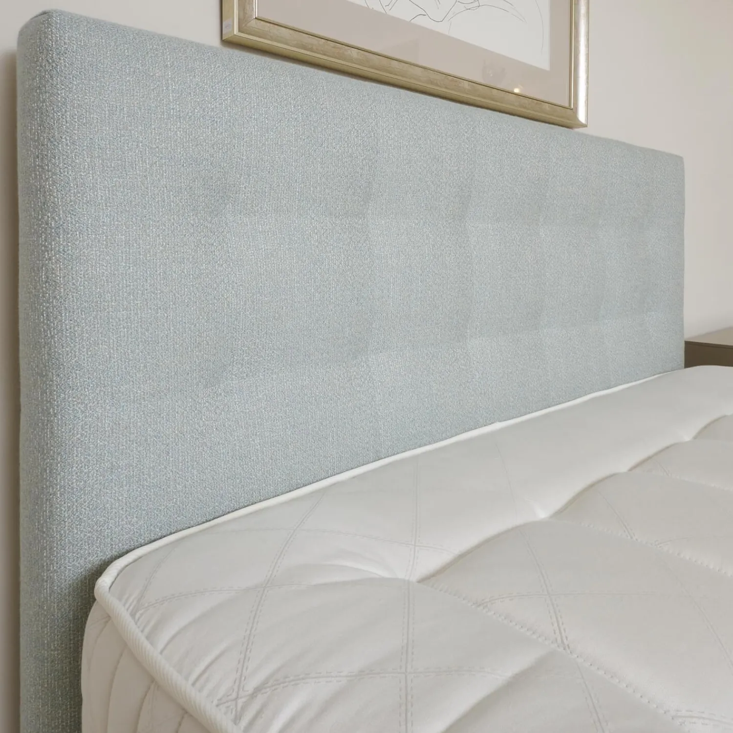 Treca Interiors Polsterbetten|Polsterbett Super Cad Stoff Gio Lune 009 Türkis mit Matratzen