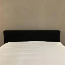 Walter Knoll Polsterbetten|Polsterbett Yuuto Bed 810 180 Stoff Divina Melange 180 Dunkelgrau Gestell Buche Schwarz Lackiert ohne Lattenrost ohne Matratze