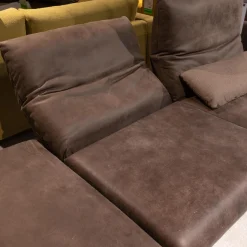 Koinor Polstergruppen|Polsterelementgruppe 2 5 2 Leder A India Schoko Braun Holzrahmen Wildeiche Massiv Metallfuß Aluminium Matt Satiniert Mit Kissen