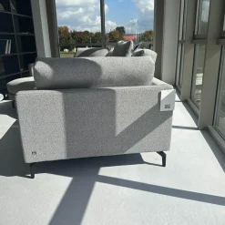 Rolf Benz Wohnlandschaften|Polstergarnitur 333 Jola Stoff 26 202 Grau Weiß Gussfuß Aluminium Verkehrsschwarz Schwarz Matt Pulverbeschichtet