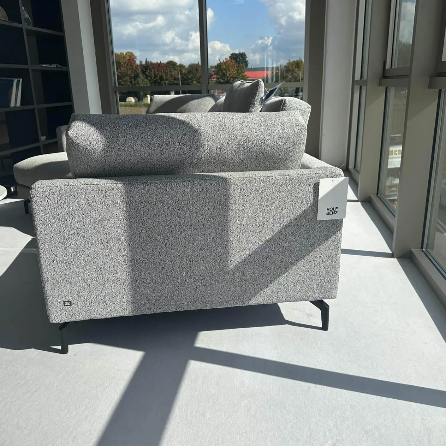 Rolf Benz Wohnlandschaften|Polstergarnitur 333 Jola Stoff 26 202 Grau Weiß Gussfuß Aluminium Verkehrsschwarz Schwarz Matt Pulverbeschichtet