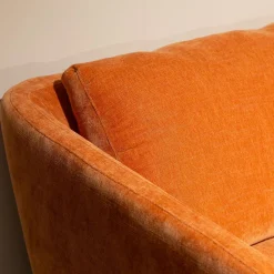 Sits Ecksofas|Polstergarnitur Betty MS 1010 Stoff Wildflower 7 Pail Rust Orange Fuß 177 Metall Grau