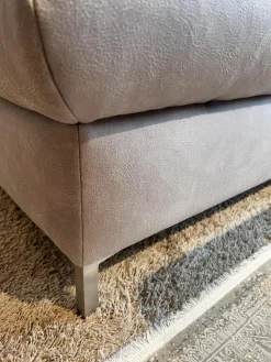 Global Ecksofas|Polstergarnitur Cornella Style Stoff Bulus FB32 Silber Grau Fuß Metall Inklusive Kissen