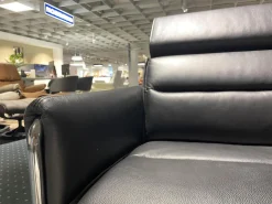 Stressless Polstergruppen|Polstergarnitur Emily V2 R Leder Cori 19 Black Schwarz Kufen Verchromt