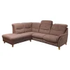 Activineo Ecksofas|Polstergarnitur Gavi Bezug Stoff Toronto 7 Brombeer Füße Eiche Inklusive Wall-Away Funktion Motorisch