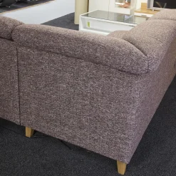 Activineo Ecksofas|Polstergarnitur Gavi Bezug Stoff Toronto 7 Brombeer Füße Eiche Inklusive Wall-Away Funktion Motorisch