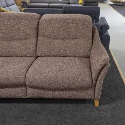 Activineo Ecksofas|Polstergarnitur Gavi Bezug Stoff Toronto 7 Brombeer Füße Eiche Inklusive Wall-Away Funktion Motorisch