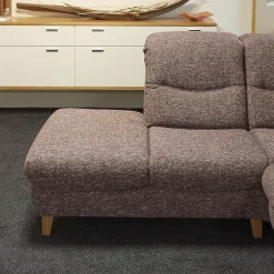 Activineo Ecksofas|Polstergarnitur Gavi Bezug Stoff Toronto 7 Brombeer Füße Eiche Inklusive Wall-Away Funktion Motorisch