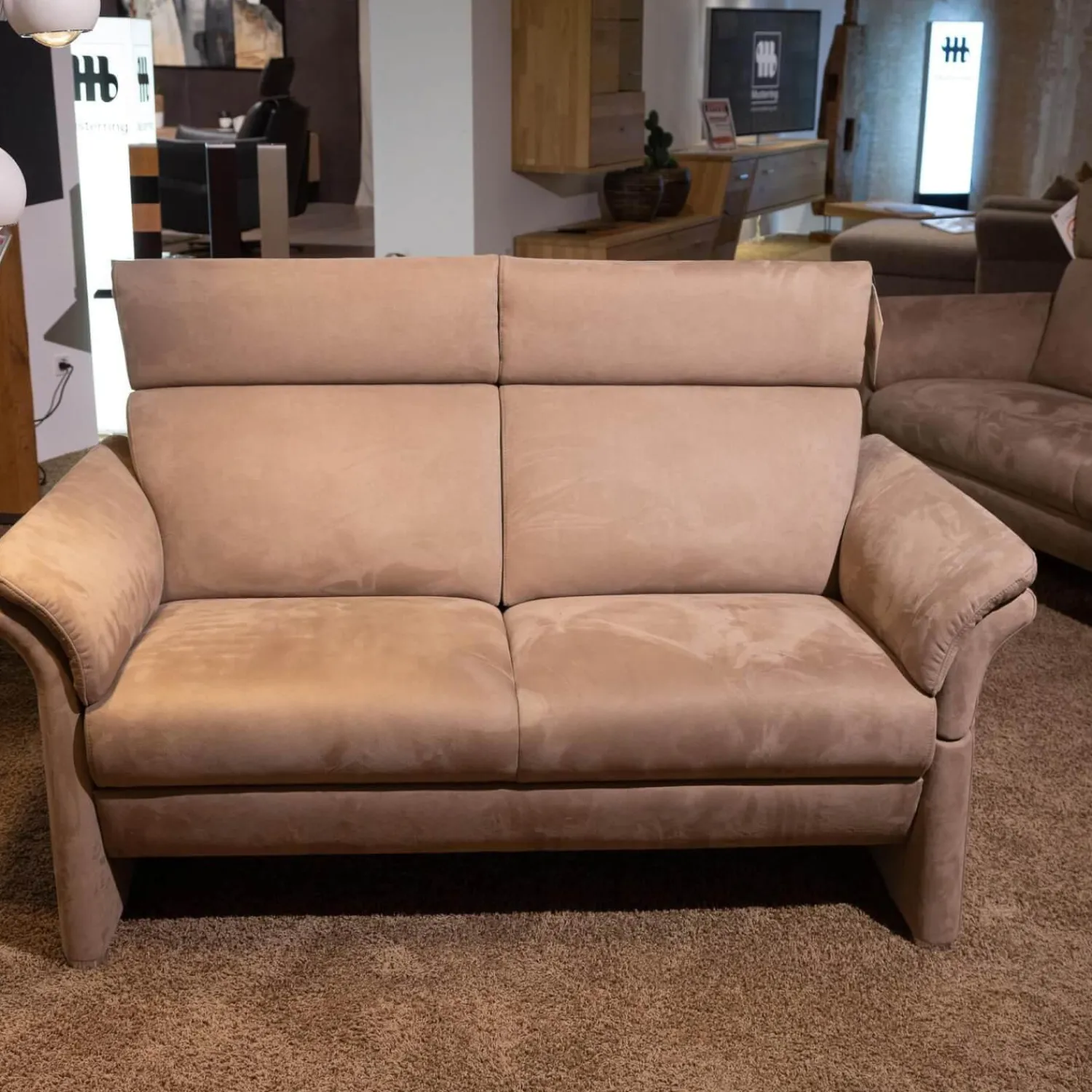 Puhlmann Polstergruppen|Polstergarnitur Gomera Stoff 89804 Gr. D Fuß Chromgleiter Matt Mit 2 Sofas Und 1 Sessel