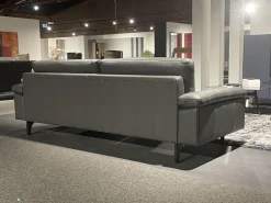 Hülsta Polstergruppen|Polstergarnitur HS 450 Leder 545 56 Anthrazit Füße Metall Schwarz Inklusive Kissen