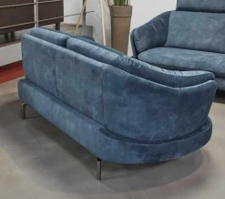 Activineo Polstergruppen|Polstergarnitur Kami Stoff 0735-51 Petrol Füße Anthrazit Verchromt 2 Sofas