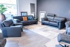 Erpo Polstergruppen|Polstergarnitur Leder 43 059 Braun Inklusive Kopfstütze 2 Sofas 1 Sessel