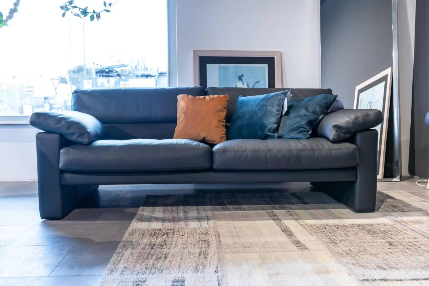 Erpo Polstergruppen|Polstergarnitur Leder 43 059 Braun Inklusive Kopfstütze 2 Sofas 1 Sessel