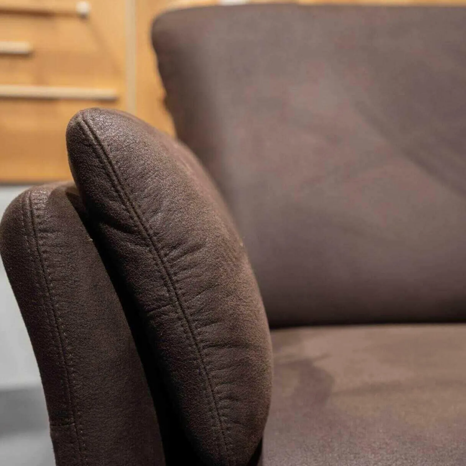 Puhlmann Polstergruppen|Polstergarnitur Ohio 2 Sofas 1 Sessel Braun Microfiber Deluxe Espresso 210