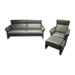 Puhlmann Polstergruppen|Polstergarnitur Parlando R Leder Savana 18 1748 Anthrazit