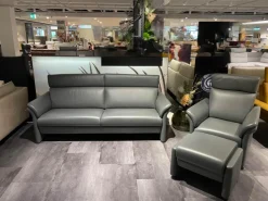 Puhlmann Polstergruppen|Polstergarnitur Parlando R Leder Savana 18 1748 Anthrazit