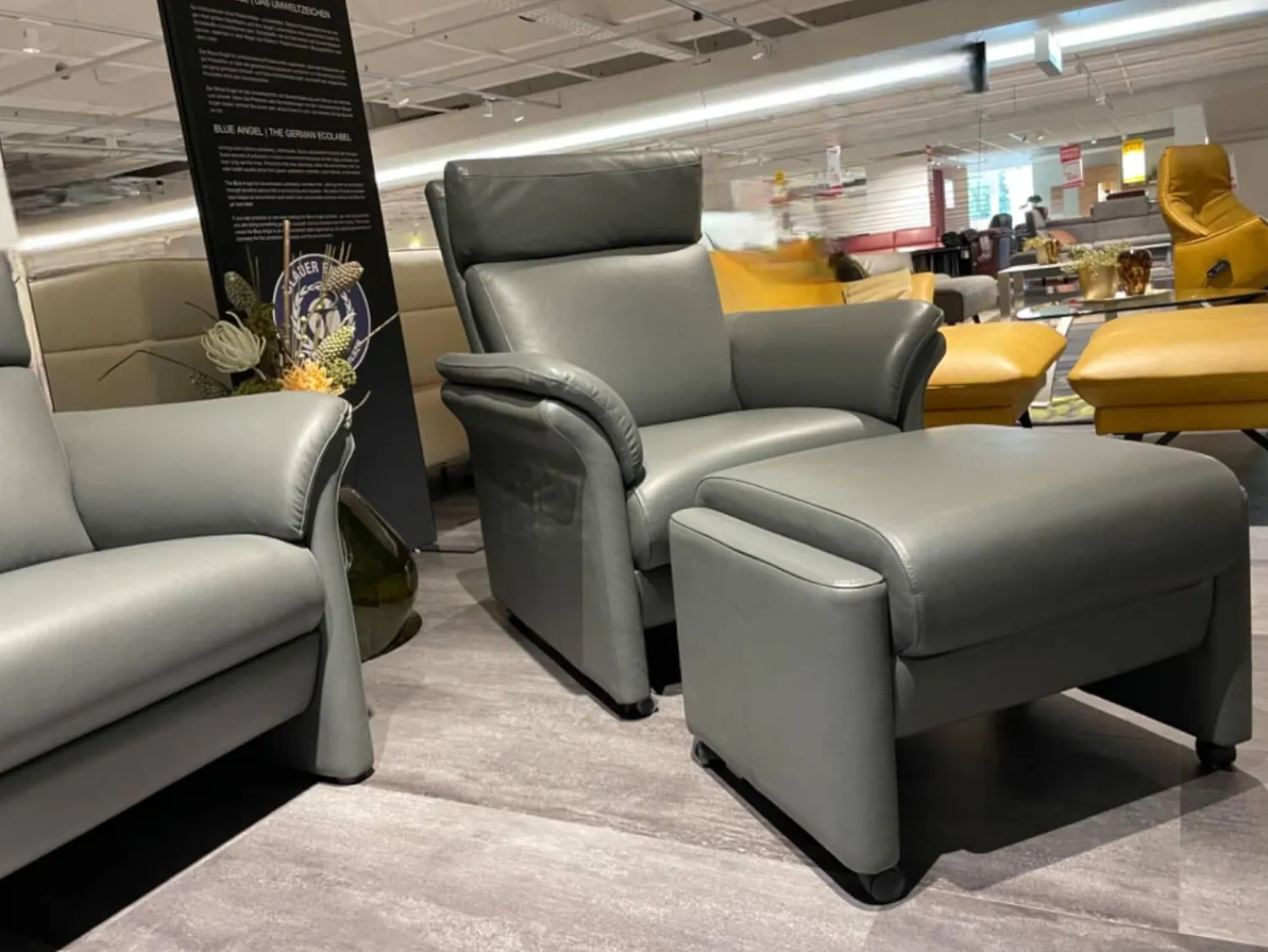 Puhlmann Polstergruppen|Polstergarnitur Parlando R Leder Savana 18 1748 Anthrazit