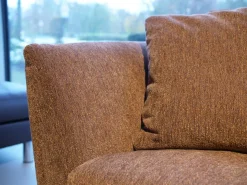 Erpo Polstergruppen|Polstergarnitur Stoff Osino Rostbraun Braun Mit Kissen Und Kopfstütze