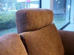 Erpo Polstergruppen|Polstergarnitur Stoff Osino Rostbraun Braun Mit Kissen Und Kopfstütze