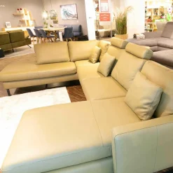 Candy Ecksofas|Polstergarnitur SW Timeless Dickleder Torero Oliv