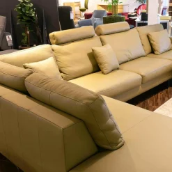 Candy Ecksofas|Polstergarnitur SW Timeless Dickleder Torero Oliv