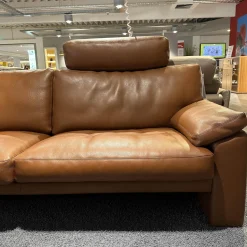 Erpo Polstergruppen|Polstergarnitur XC Leder N Tabac Nature 850 Braun mit Kopfstütze