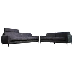 W. Schillig Polstergruppen|Polstergruppe 22850 Alexx Stoff V5295 Anthracite SK40 Grau Füße Metall Lackiert Schwarz Ohne Kopfstütze