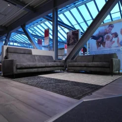 W. Schillig Polstergruppen|Polstergruppe 22850 Alexx Stoff V5295 Anthracite SK40 Grau Füße Metall Lackiert Schwarz Ohne Kopfstütze