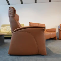 himolla Polstergruppen|Polstergruppe 4895 Caprice Leder 24 Longlife Camel Braun Füße Schwarz