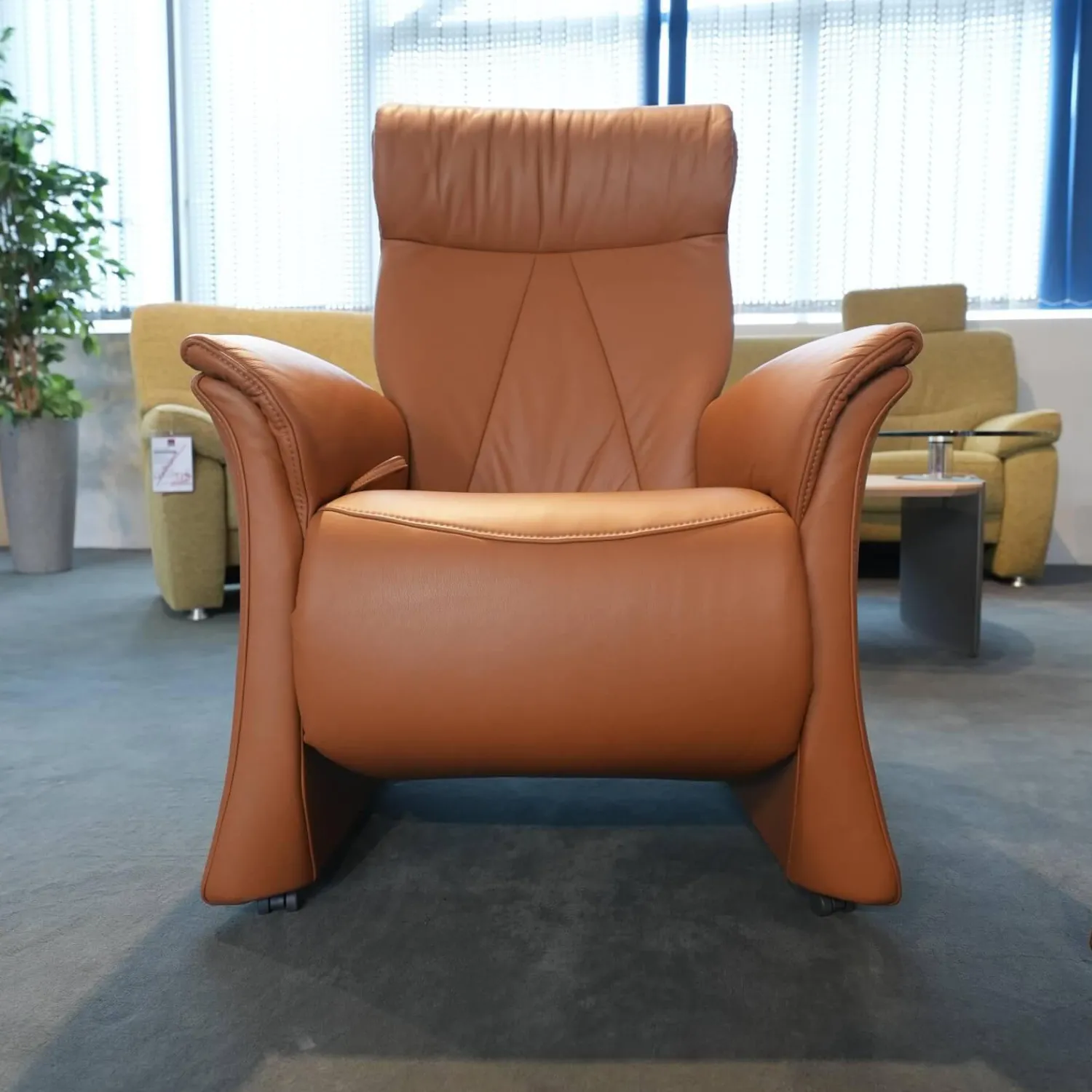 himolla Polstergruppen|Polstergruppe 4895 Caprice Leder 24 Longlife Camel Braun Füße Schwarz