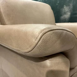 W. Schillig Polstergruppen|Polstergruppe 24965 Lucca Bezug Leder Z7549 Sand Beige Hohe Ausführung Ohne Tisch