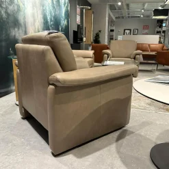 W. Schillig Polstergruppen|Polstergruppe 24965 Lucca Bezug Leder Z7549 Sand Beige Hohe Ausführung Ohne Tisch