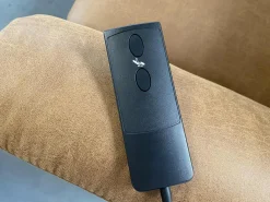 Polsteria Polstergruppen|Polstergruppe 81056 Stoff Gringo 09 Cognac Braun Füße Metall Chrom Inklusive Sessel Und Elektrische Funktionen