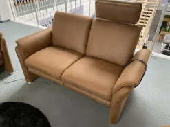 Polsteria Polstergruppen|Polstergruppe 81056 Stoff Gringo 09 Cognac Braun Füße Metall Chrom Inklusive Sessel Und Elektrische Funktionen